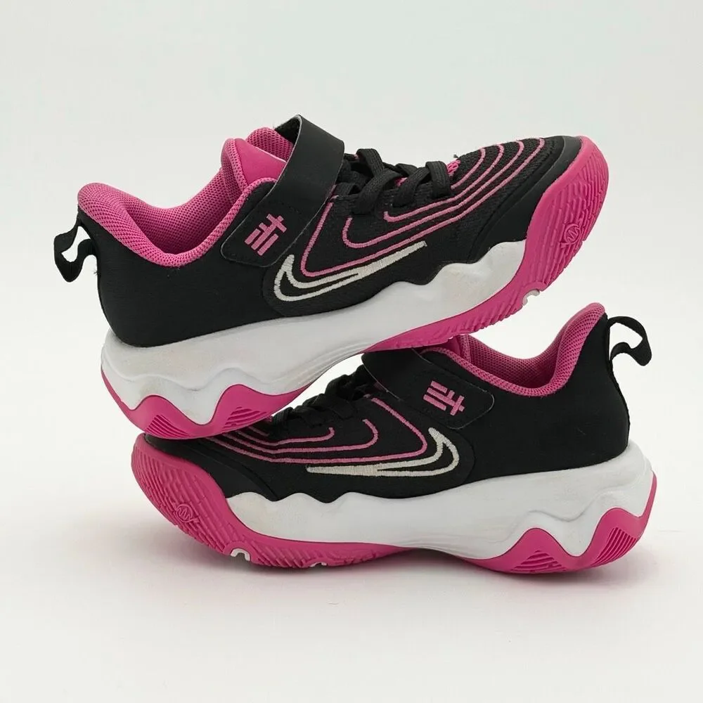 Nike Giannis Immortality 4 Hook and Loop Slip-On Black Laser Fuchsia White Sneak
